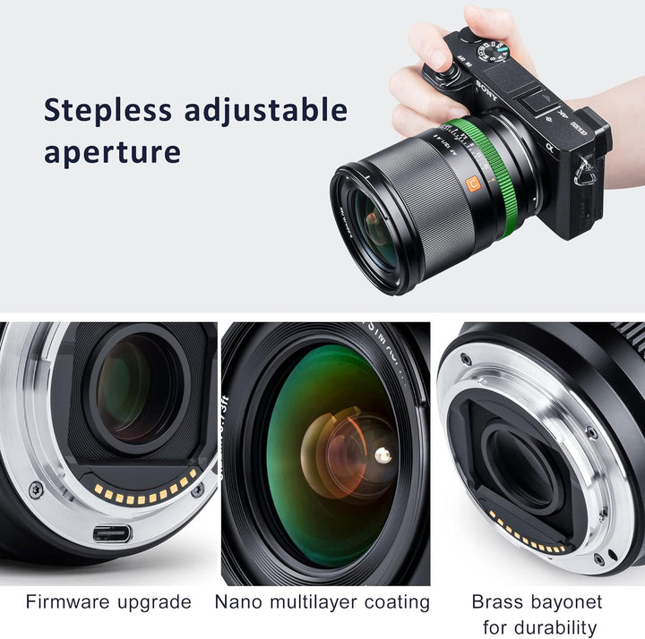 VILTROX AF13mm F1.4 E-Mount Weitwinkel Objektiv APS-C Prime für Sony E ZV-E10 aa6600 a6700 ZV-E10 FX