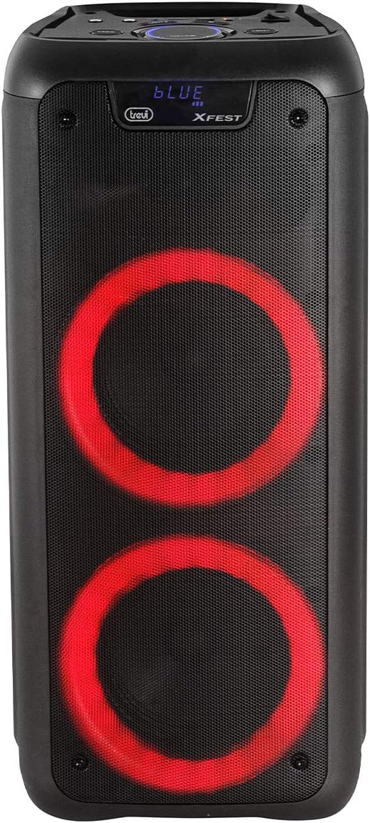 Trevi XFest XF 600 KB Tragbarer Lautsprecher mit 80W Verstärkung, Wireless Musikbox mit Dynamischem
