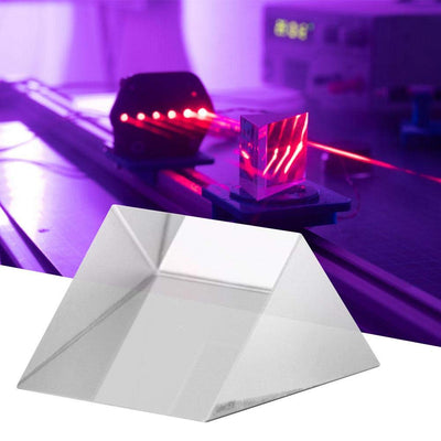 Oumefar Dreiecksprisma K9 Optisches Glas Regenbogeneffekt Dreiecksprisma für Lehrmittel zum Unterric