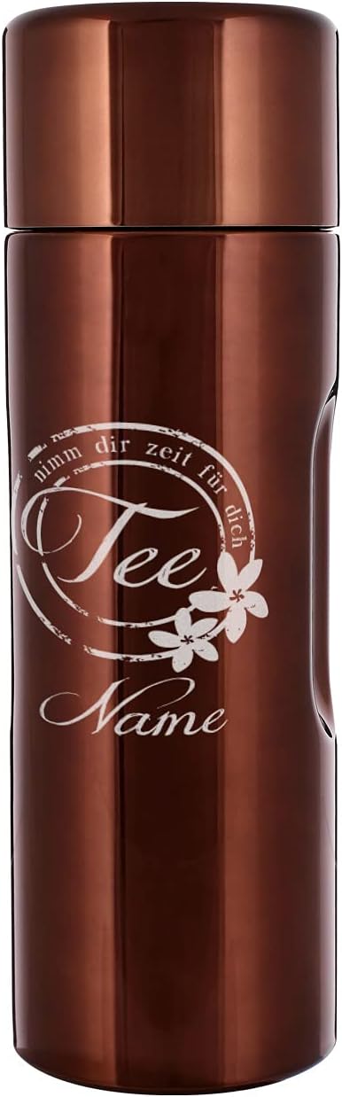 Herz & Heim® WMF Thermoskanne - Tee - Nimm dir Zeit für dich- mit Wunschname Kupfer, Kupfer