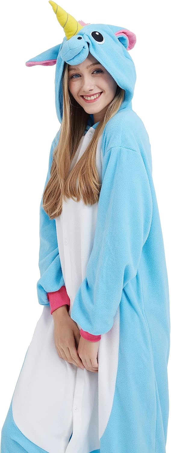 SimZoo Unisex Pyjamas Onesies Tiere Kostüm Cosplay Erwachsene Karneval Nachtwäsche Halloween Schlafa