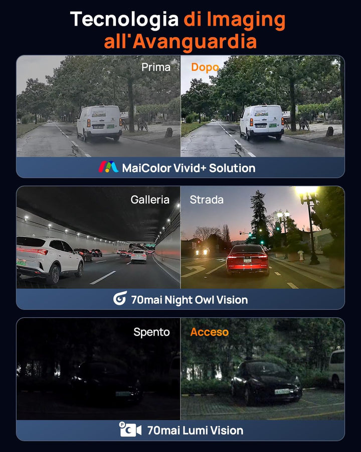 【70mai M800 Dashcam + UP06】 70mai M800 4K Dashcam Auto Vorne &amp; Hinten, STARVIS 2 IMX678 Nachtsicht &amp;
