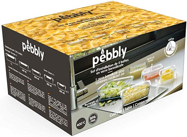 Pebbly Starter Set - 5 teilig - 320/400/520/650/1000 ml Einheitsgrösse, Einheitsgrösse