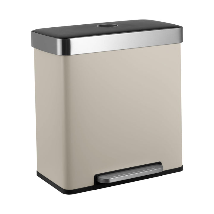 SVITA LT2X30 Mülleimer 60l Treteimer Tretmülleimer Abfalleimer 2 Fächer freistehend mit Deckel inkl.