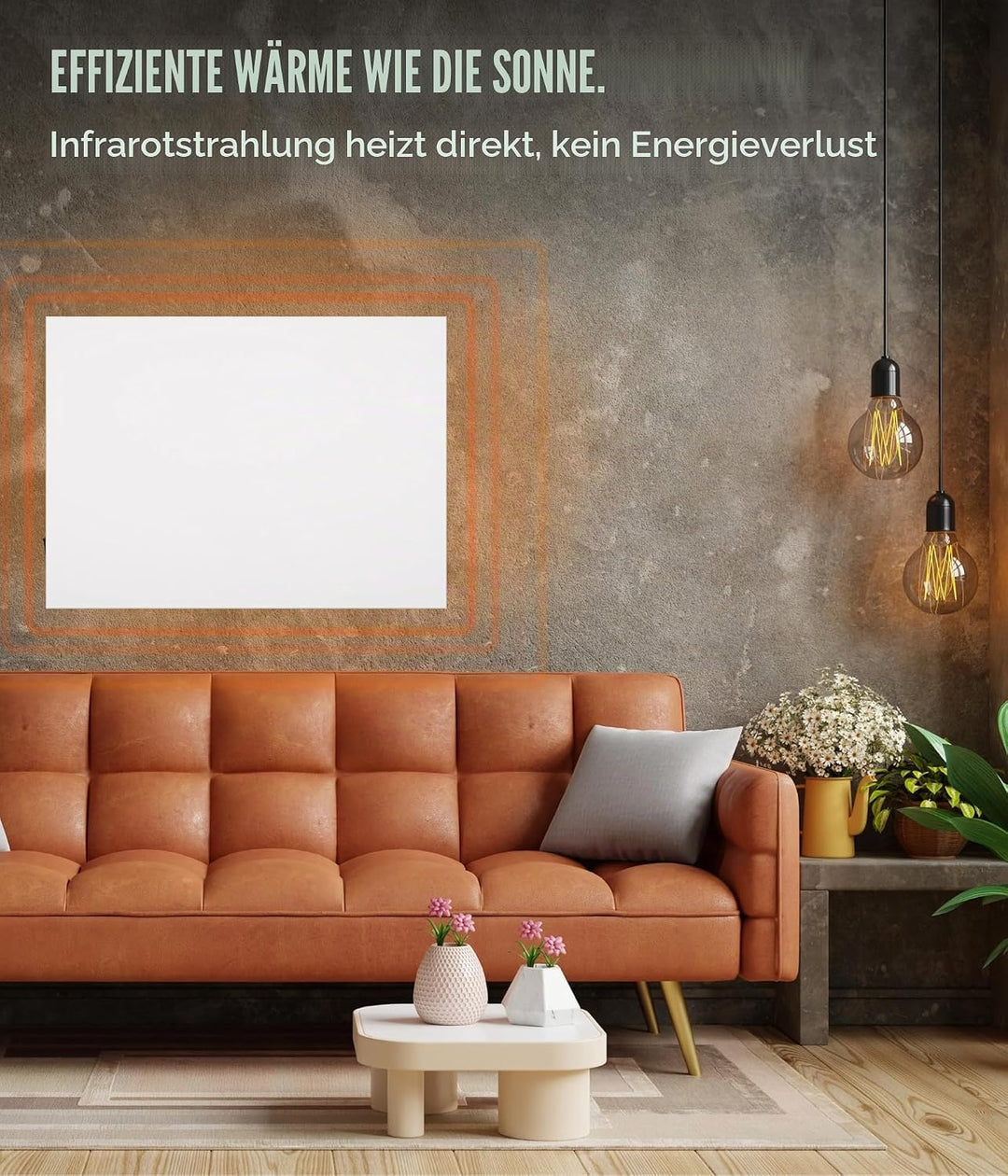 VIESTA® Infrarot Wandheizung mit Thermostat [INKL. TH12 THERMOSTAT] – Infrarotheizung Wandmontage He