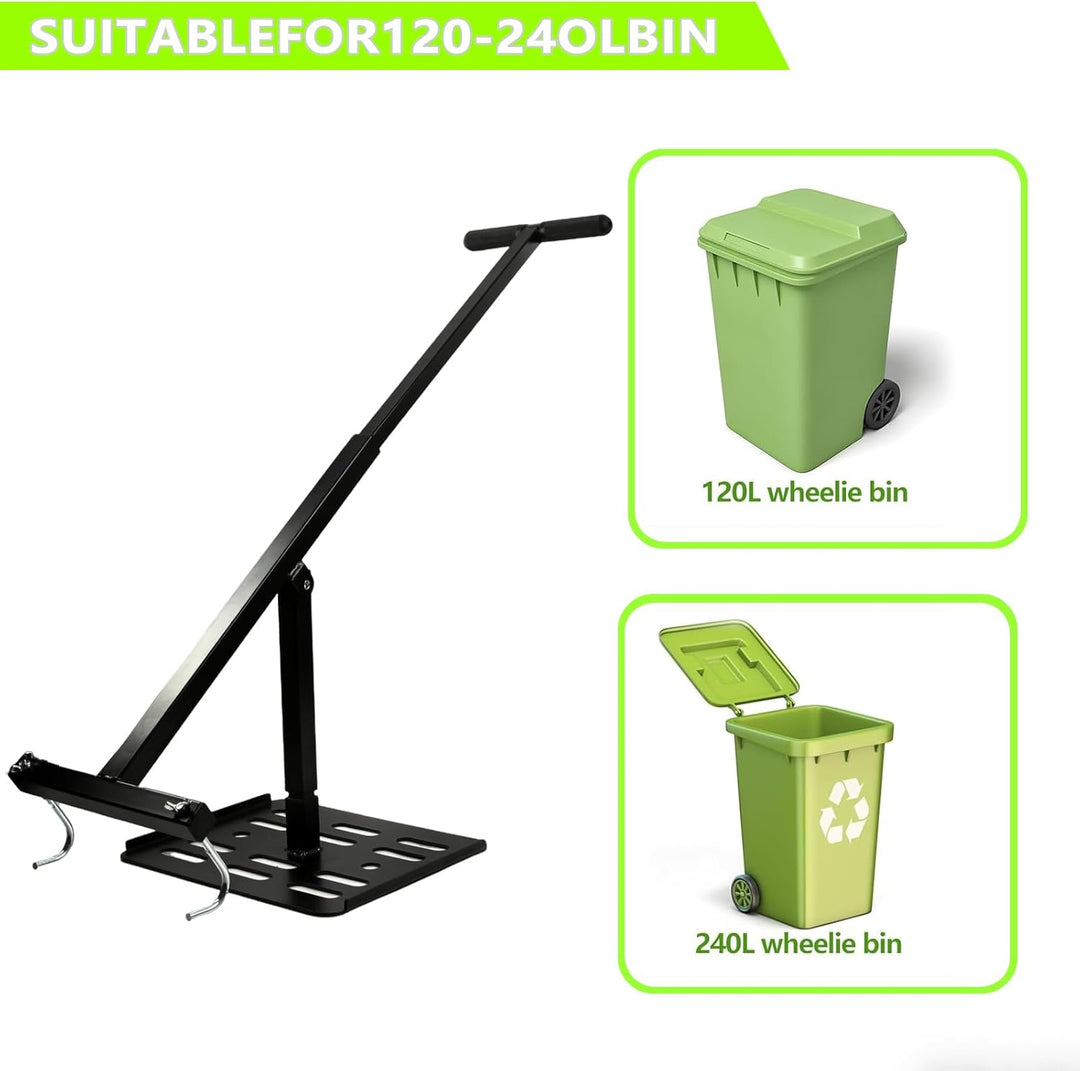 Manuelle Müllpresse Handwerkzeug, Mülltonnen Presse, 240L Mülltonne, Höhenverstellbar, Küchen- und G