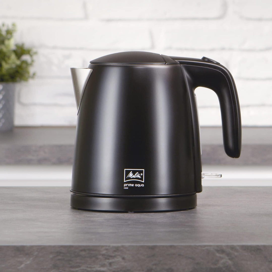 Wasserkocher 1018-02 - MELITTA - Prime Aqua mini, Edelstahl, Black Edition, 1,0 L, 2200 W, 1018-05 S