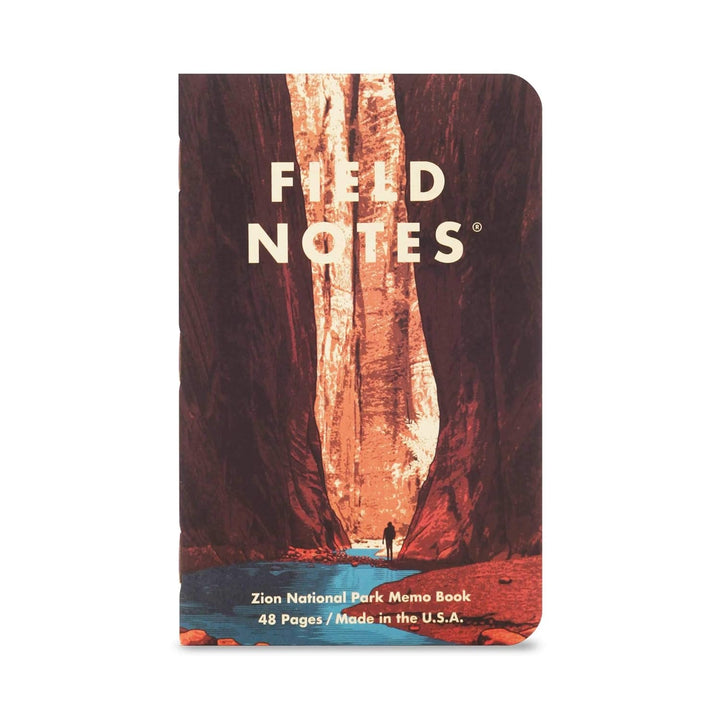 Field Notes: National Parks Serie (Serie A - Yosemite, Acadia, Zion) - Graph Paper Memo Book 3er Pac