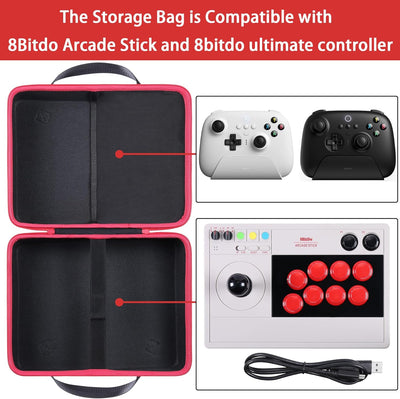 co2CREA Hart Tragbare Reise Schutzhülle Tasche für 8Bitdo Arcade Stick for Nintendo Switch & Windows