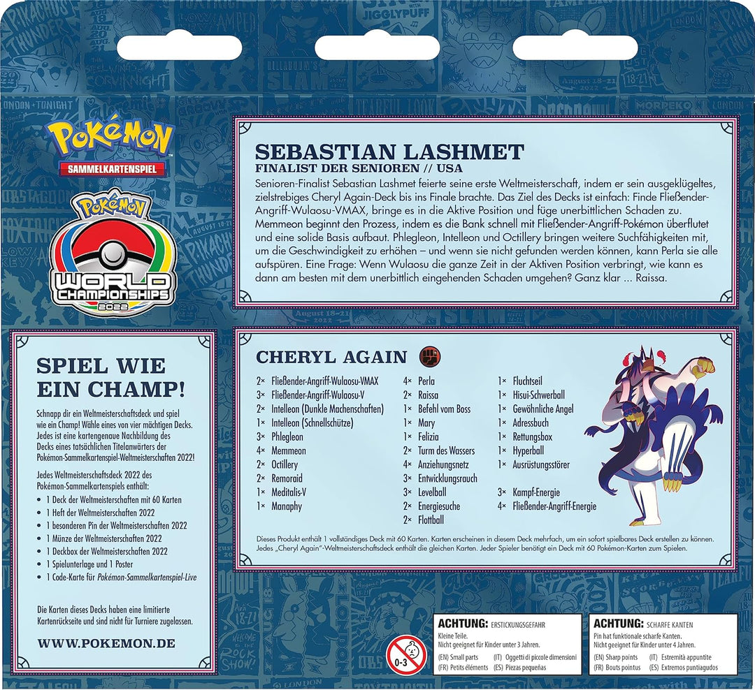 Pokémon-Sammelkartenspiel: Weltmeisterschaftsdeck 2022: Sebastian Lashmet, Sebastian Lashmet