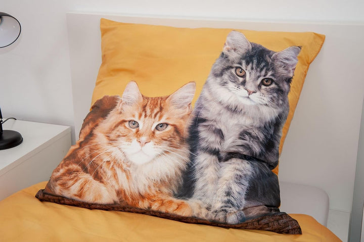 Wende Bettwäsche Katzen Bettwäsche 135 x 200cm