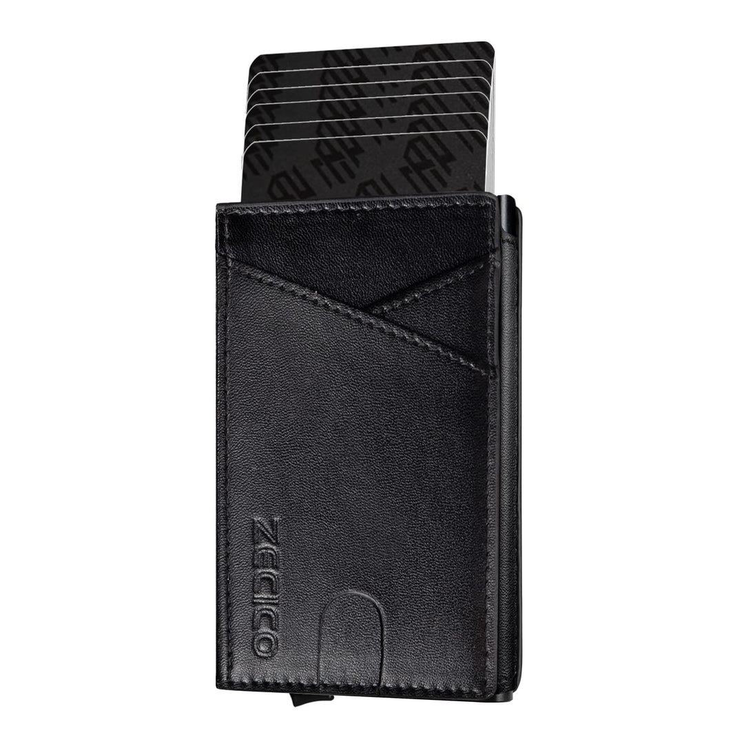 ZECICO Wallet - Kreditkartenetui mit RFID-Schutz - Geldbeutel für Herren - Slim Wallet mit Münzfach