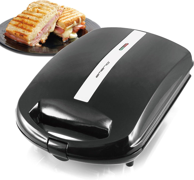 Emerio XXL Sandwich Toaster TEST GUT für alle Toastgrössen geeignet 4x grosse Muschelform für die ga