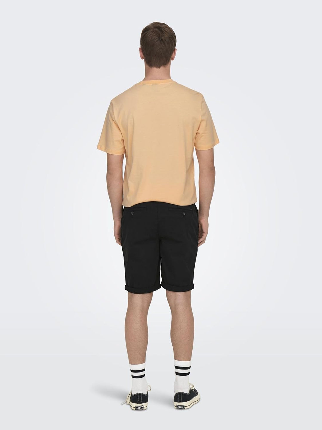 ONLY & SONS Male Chino Shorts ONSPETER Normal geschnitten Shorts M Schwarz, M Schwarz