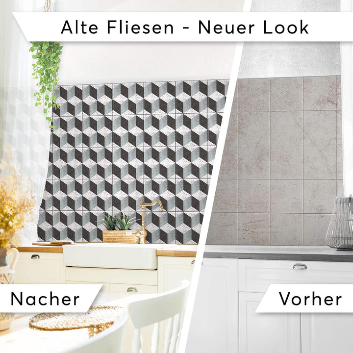 Dekor Fliesen - CREATISTO Fliesenfolie u. Klebefliesen I Selbstklebende Fliesen Aufkleber Folie Stic