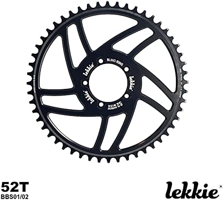 windmeile | Lekkie Bling Ring Kettenblatt, 52T, für Bafang BBS01 und BBS02, Kettenring, Chain Ring,