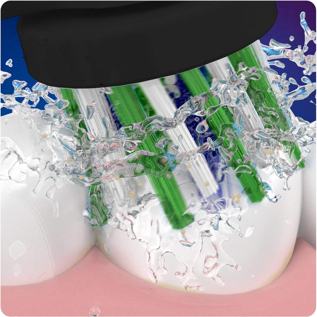 Oral-B CrossAction Black Edition Aufsteckbürsten mit CleanMaximiser-Borsten für ganzheitliche Mundre