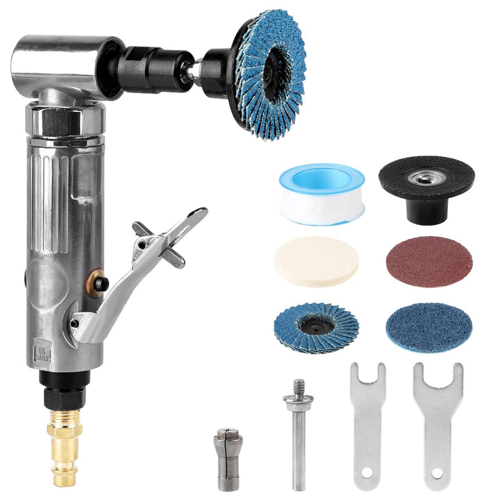 LALAGO Druckluftschleifer 90°,Druckluft Schleifer Winkelschleifer,Stabschleifer Druckluft mit 50mm K