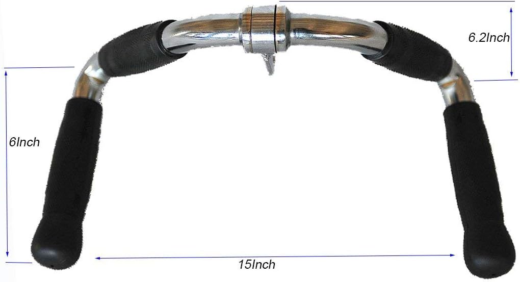 qibylift Lat Bar Cable Machine Attachment Curl Pulldown Bar Barbell Rotation Bar, Cable Attachment B