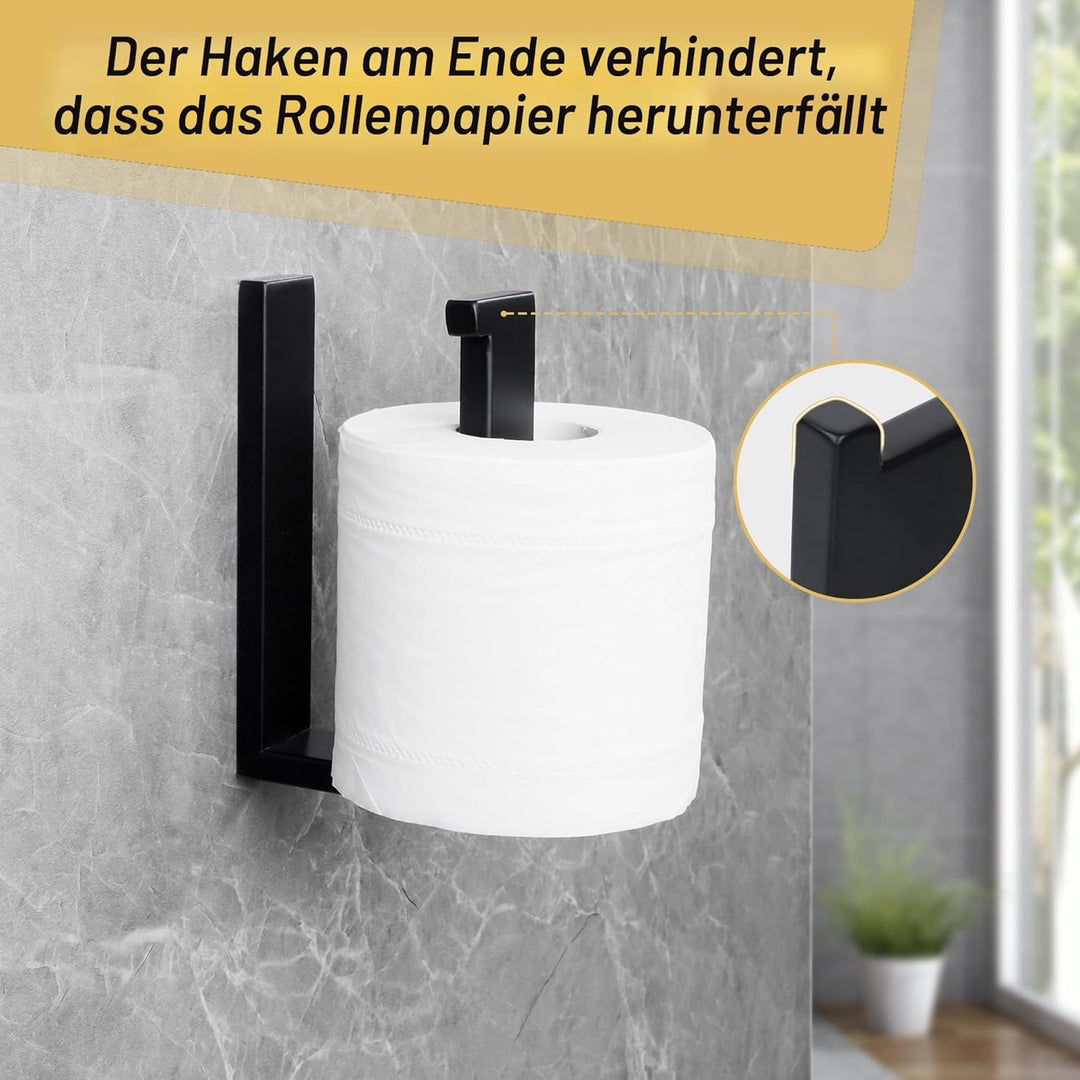 Toilettenpapierhalter Schwarz, SAYAYO Klopapierhalter Edelstahl Toilettenpapierhalter Bohren Toilet