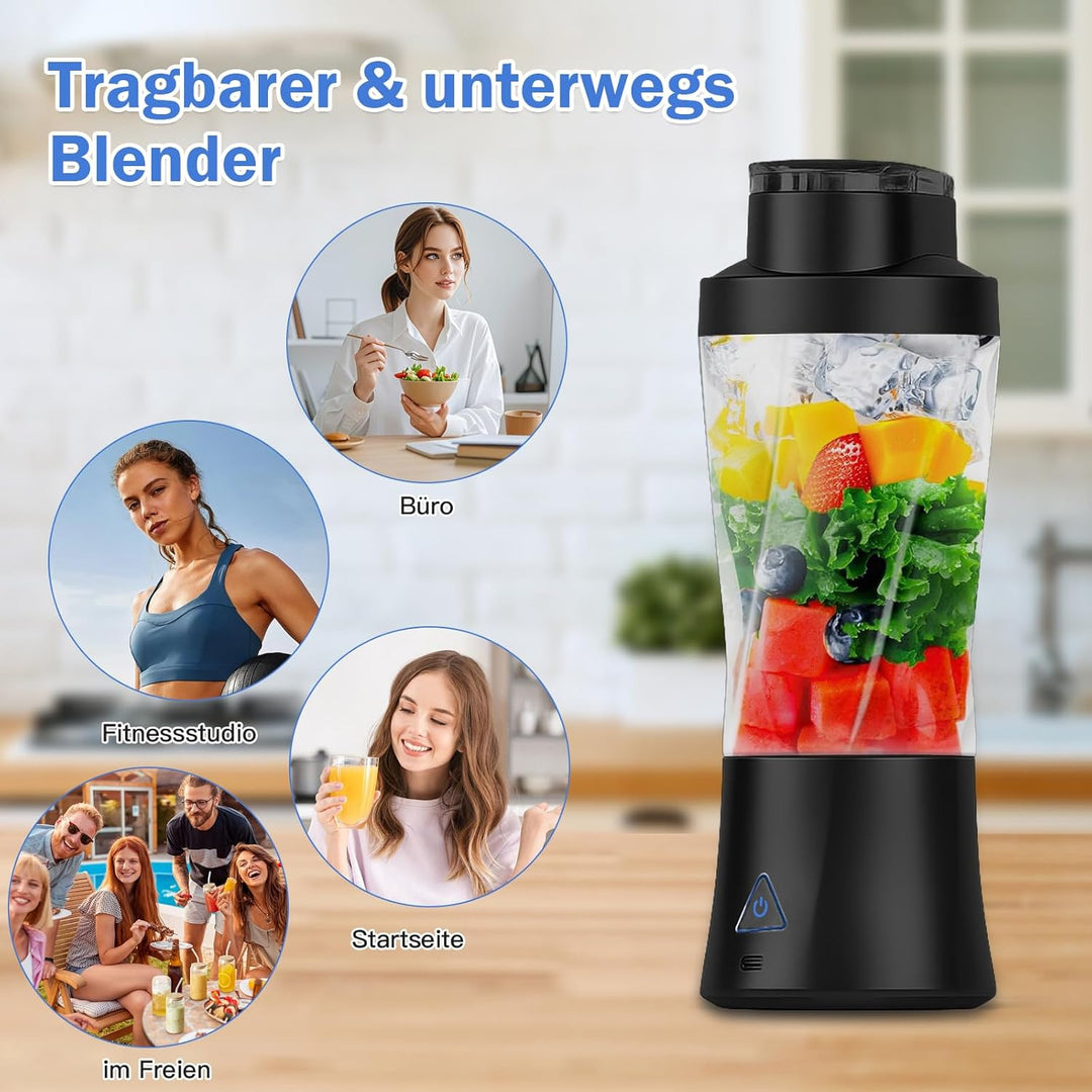 Tragbarer Mixer to go, 700ml Smoothie Maker mit USB, 22000 U/min, leistungsstarker smoothie maker to