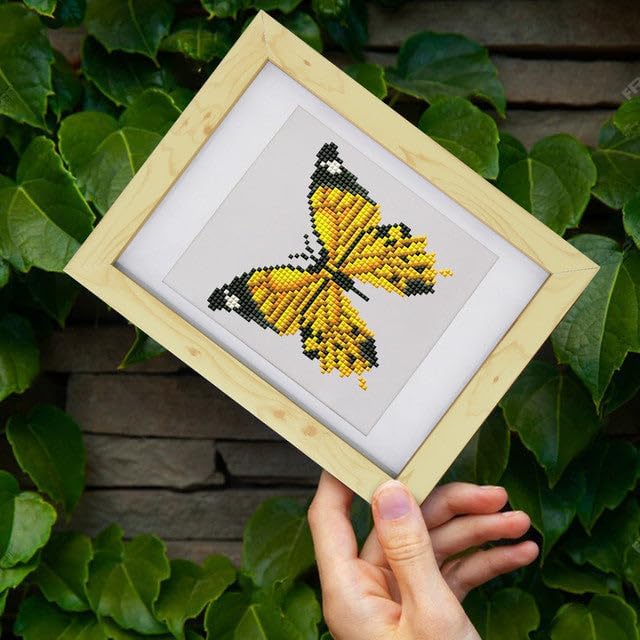 Figured'Art Mini Serie Diamond Painting Erwachsene - Schmetterlinge 3 - Premium-Box mit 12 Stück 15x