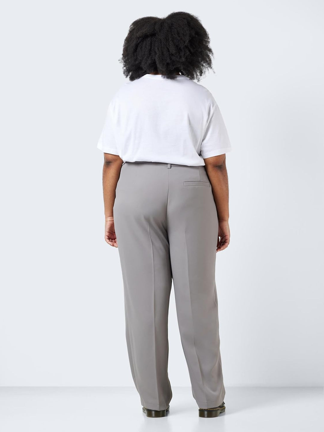 Noisy may Damen Nmdrewie Hw Straight Pants Ko Curve Hose 46 Titanium, 46 Titanium