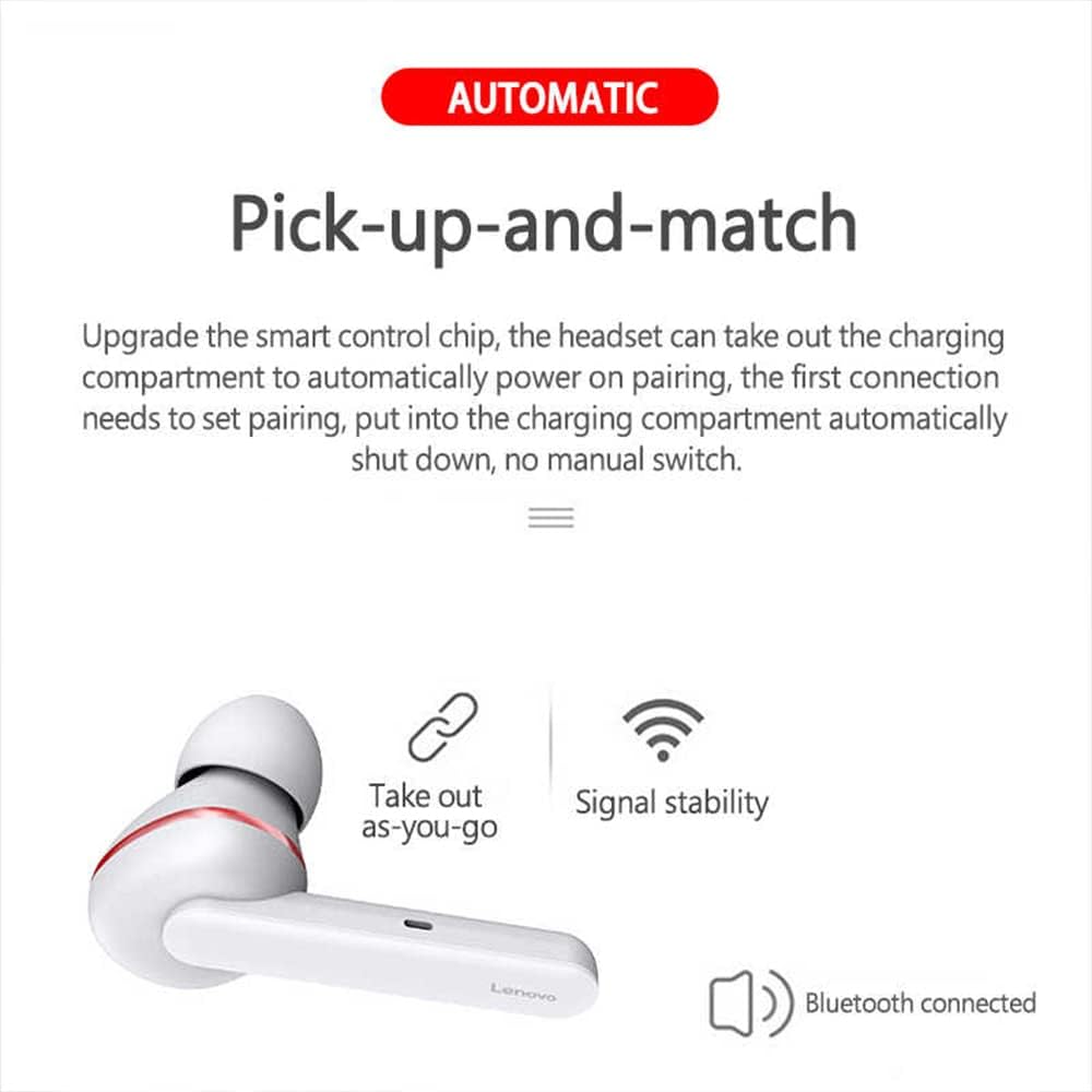 Lenovo HT28 TWS Wireless Headphones Bluetooth in-Ear Black