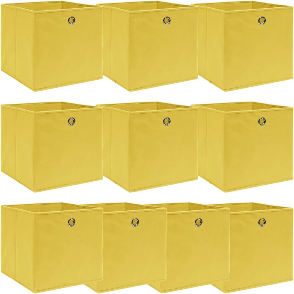 WIFESE 10 Stück Aufbewahrungsbox 32X32X32 cm Faltbox Mit Fingerloch Storage Boxes Faltbarer Organize