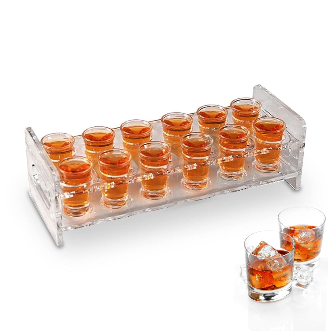1pcs Schnapsglasträger für 12 Schnapsgläser, Personalisierte Schnapsgläser Schnapsbrett, Schnapsglas
