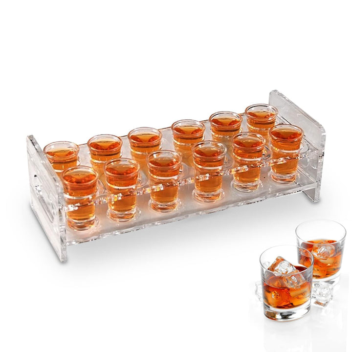 1pcs Schnapsglasträger für 12 Schnapsgläser, Personalisierte Schnapsgläser Schnapsbrett, Schnapsglas