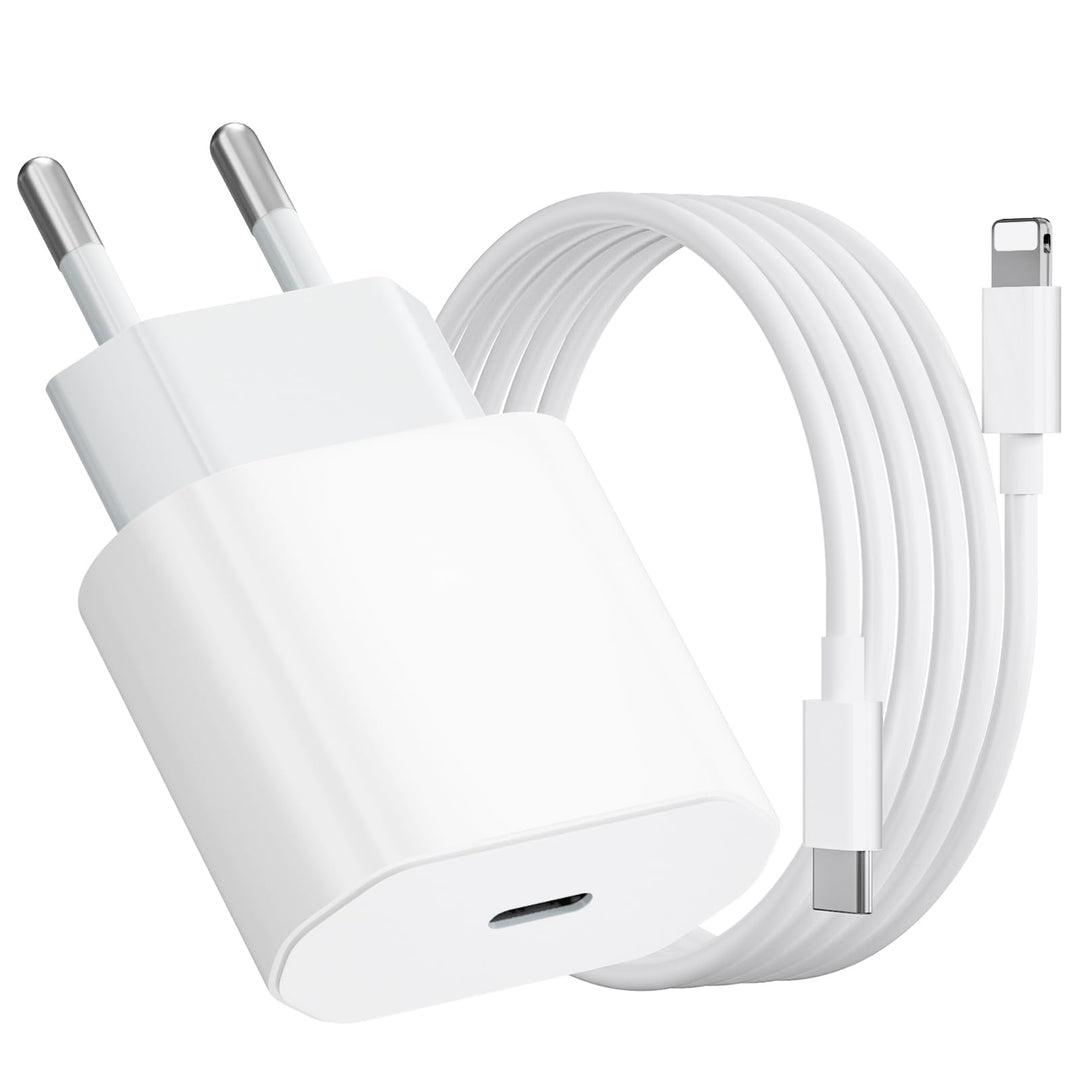 USB C Ladegerät mit Ladekabel für iPhone, 20W Schnellladegerät mit Ladekabel 1M, Schnellladekabel fü
