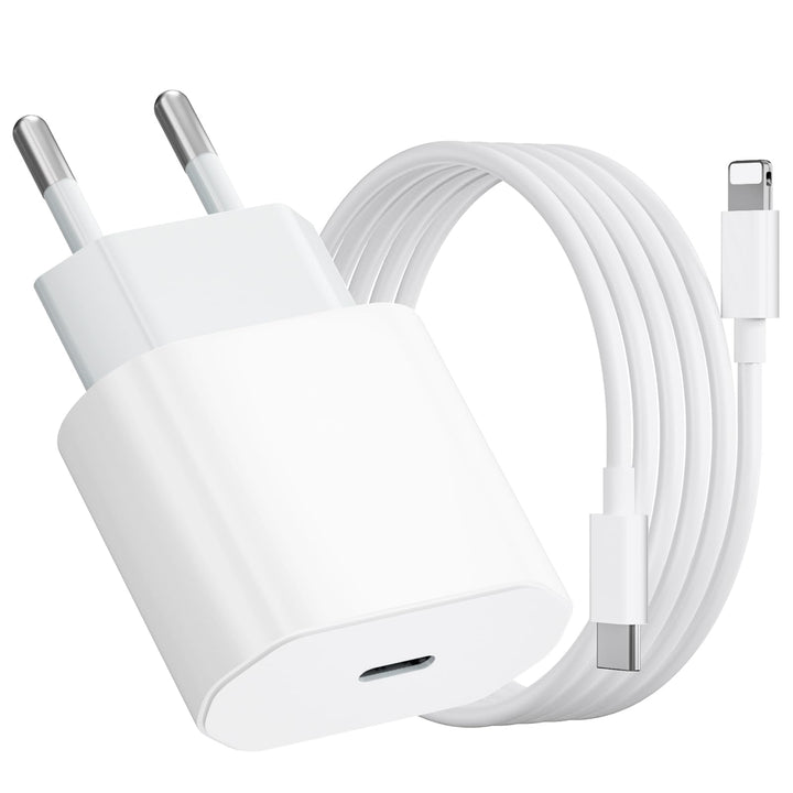 USB C Ladegerät mit Ladekabel für iPhone, 20W Schnellladegerät mit Ladekabel 1M, Schnellladekabel fü