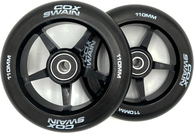 Cox Swain 2 STK. 110mm/120mm High End Stunt Scooter Rollen Komplett Set mit ABEC 11 Kugellagern und