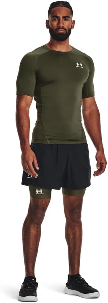 Under Armour Damen Armour HeatGear Compression Short Sleeve T-Shirt 3XL grün, 3XL grün