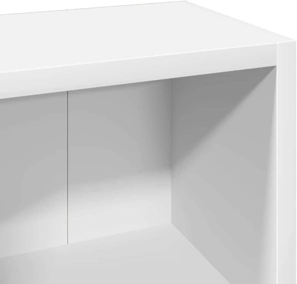 vidaXL CD-Regal, 2er-Set, 21x16x93,5 cm, Weiss, Holzwerkstoff, Vitrinenschrank mit Fach, Aufbewahrun
