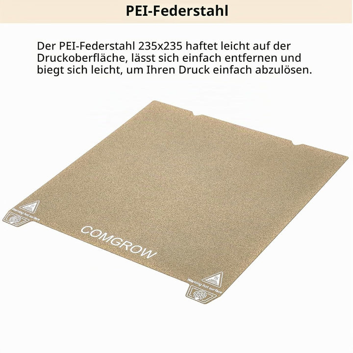 Ender 3 V3 SE Doppelseitiges PEO/PEI Blatt, glattes PEO und strukturiertes PEI magnetisches beheizte