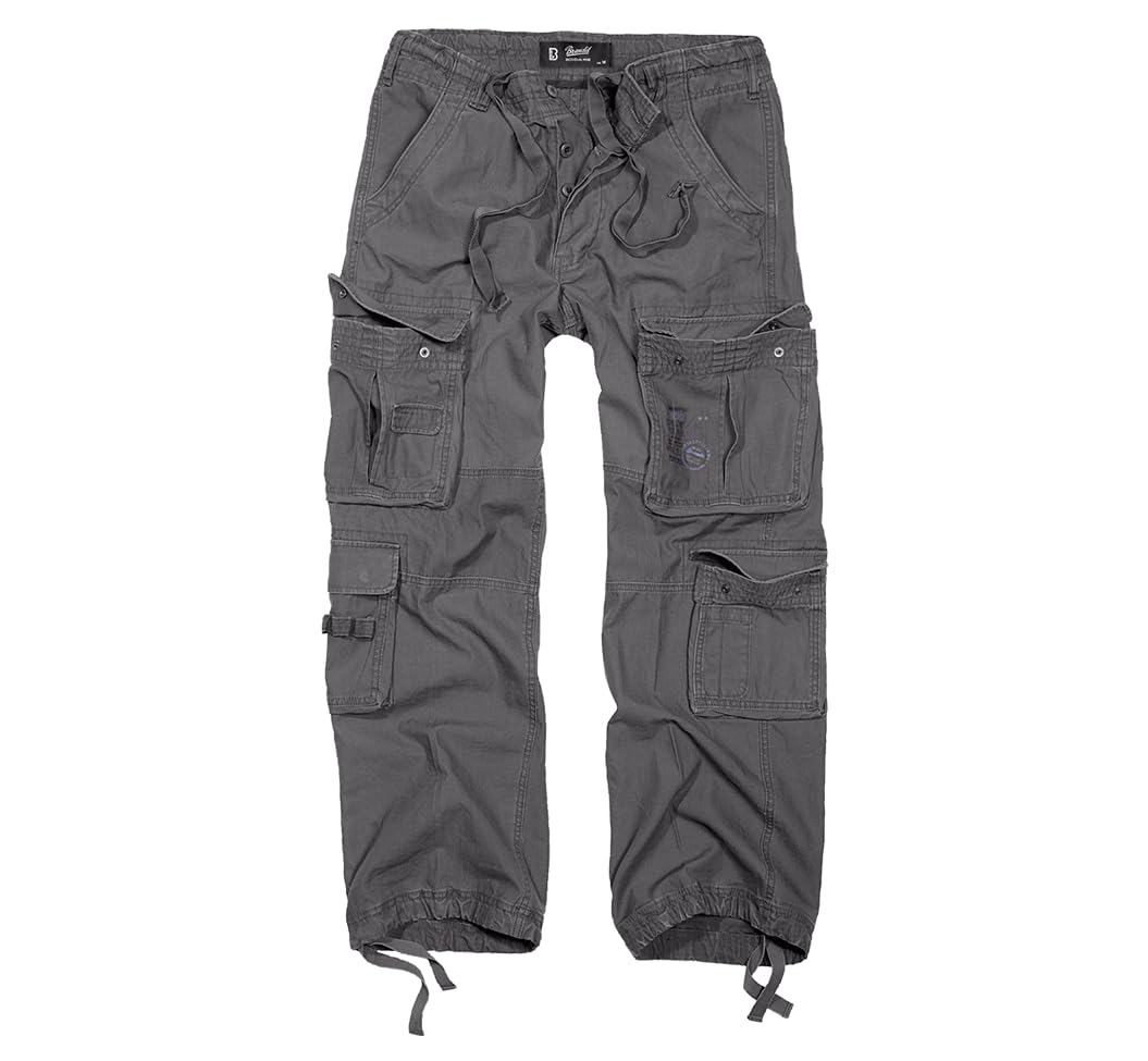Brandit Herren Pure Vintage Pants Hose, S Charocal Grey