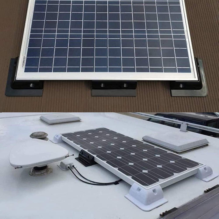Solar Panel ABS Montagehalterung, 7 Stcs Bohrer Eckschutzkit mit Kabeleingangsdrüse, Verwendung auf