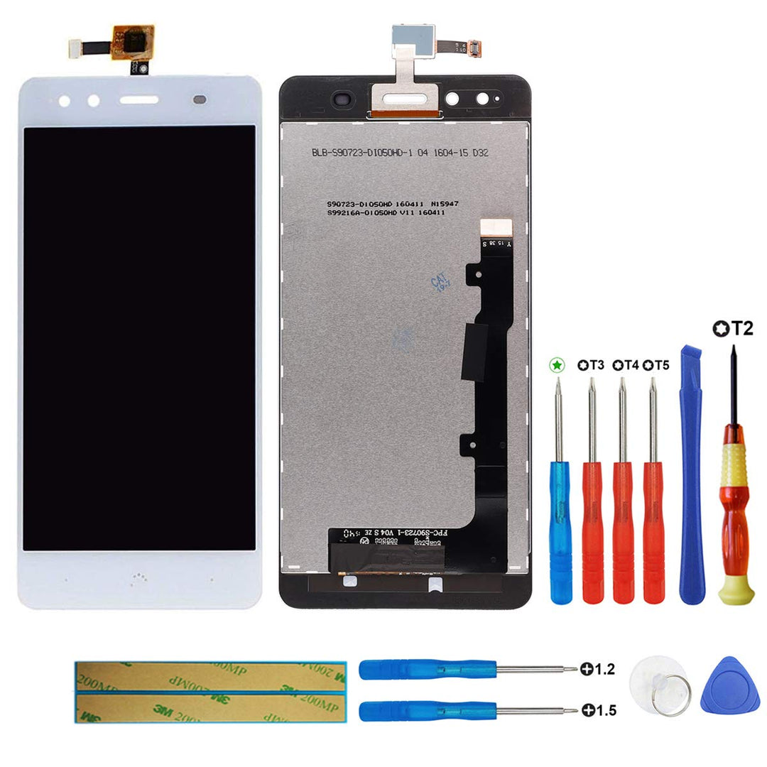 swark LCD Display Compatible with BQ Aquaris X5 Weisse (ohne Rahmen) Touchscreen Bildschirm Digitize
