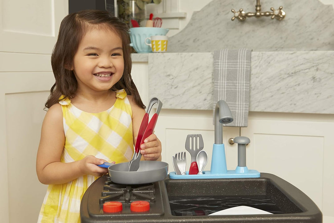 little tikes 654497E7C First Sink & Stove - Interaktiv & Realistisch mit Geräuschen - Schein-Spielge