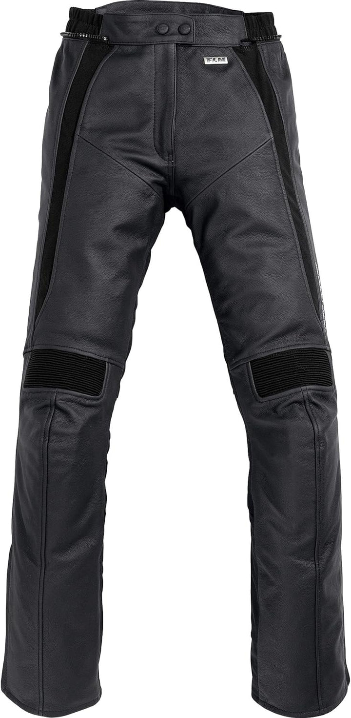 FLM Kombihose Lederkombi Motorradhose mit Protektoren Sports Damen Lederkombihose 2.0 schwarz 22 (44