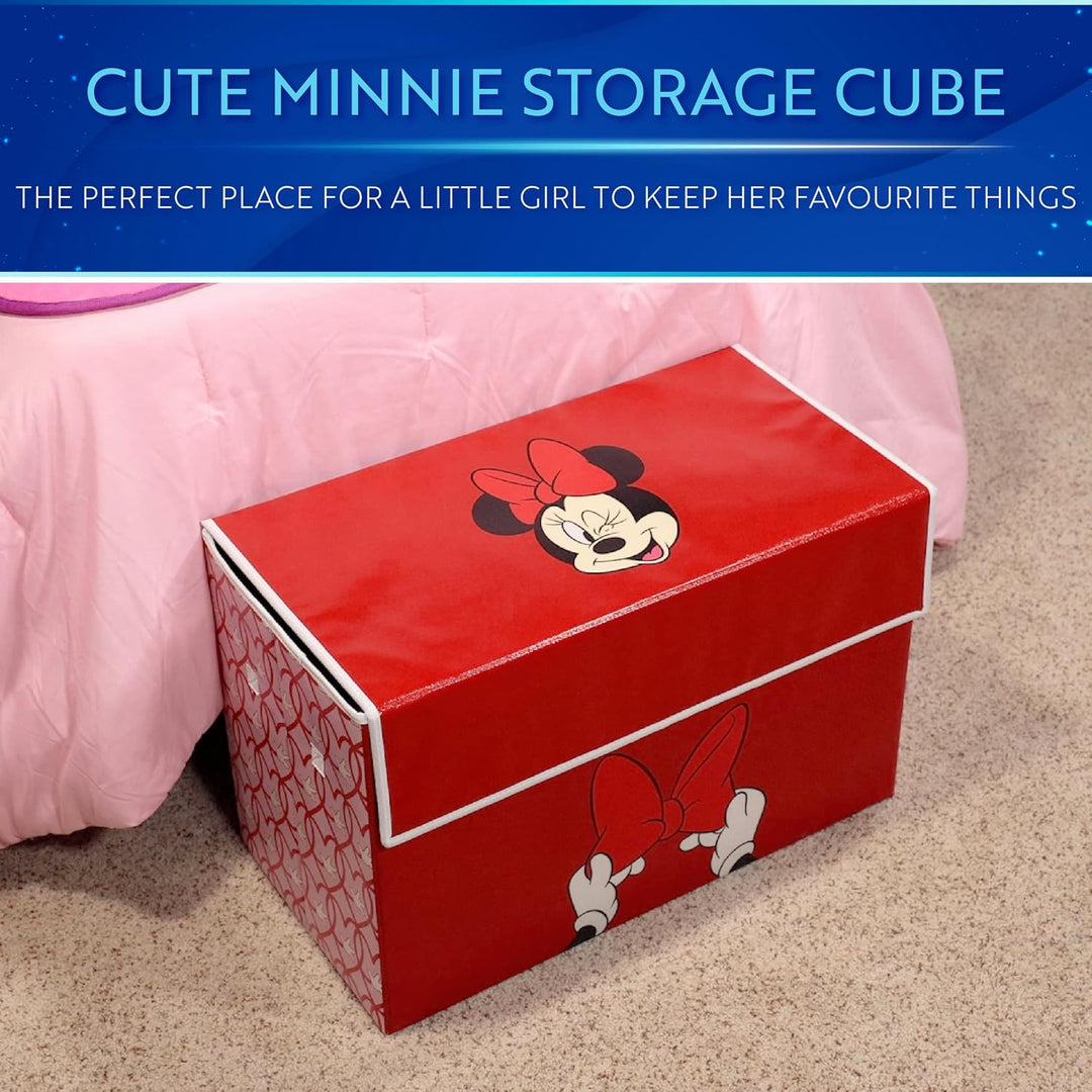 Minnie Disney Mouse Aufbewahrungsbox - Offiziell lizenziert, grosse Organisationsbox, Stoffspielzeug