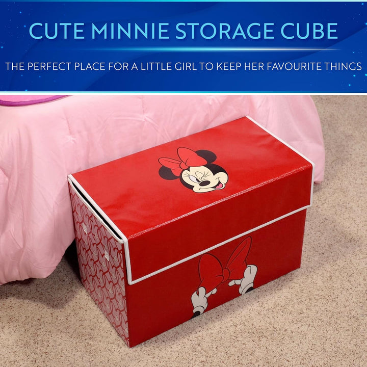 Minnie Disney Mouse Aufbewahrungsbox - Offiziell lizenziert, grosse Organisationsbox, Stoffspielzeug