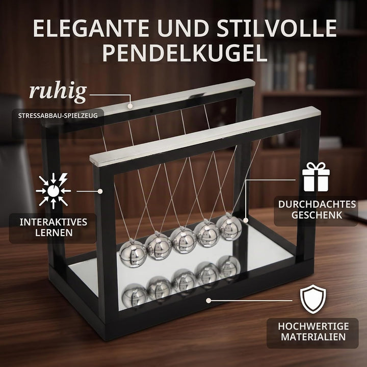 Newton Pendel Schaukel Spielzeug Physik Wissenschaft Gross Newton Cradle Balance Balls mit 5 Eisenku