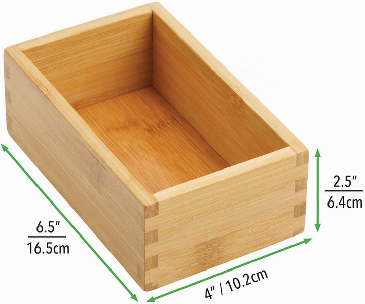 mDesign 2er-Set Schubladeneinsatz für die Küche – modulare Schubladenbox für Küchenaccesoires und me