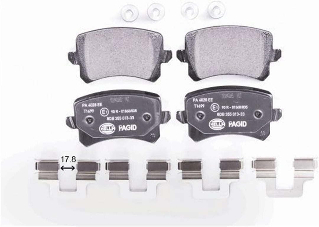 HELLA PAGID 8DB 355 025-331 Bremsbelagsatz - T2633 - Dicke/Stärke: 17.2mm - Bremssystem: Lucas - nic