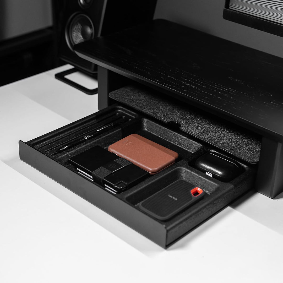 Raico Schreibtischablage mit Fächern, Kork & Aluminium, Auffangbehälter, Stiftablage, geholte Altern