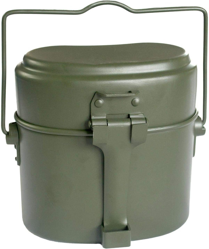 normani Bundeswehr Essgeschirrset Bund Essbesteck + BW Aluminium Kochgeschirr + Edelstahltasse Oliv