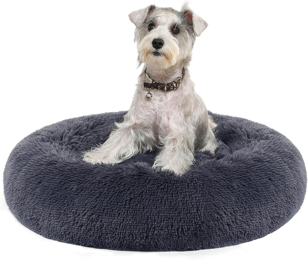 Feandrea Hundebett flauschig, Katzenbett, Donut Kissen, waschbar, Polsterung in der Mitte herausnehm